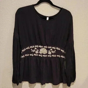 Xhilaration Grey Blouse Size S